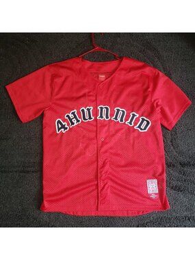 Forever 4Hunnid Red Mesh Jersey Vintage Size L
